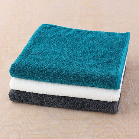 ワイドバスタオル-竹レーヨン&コットンパイル