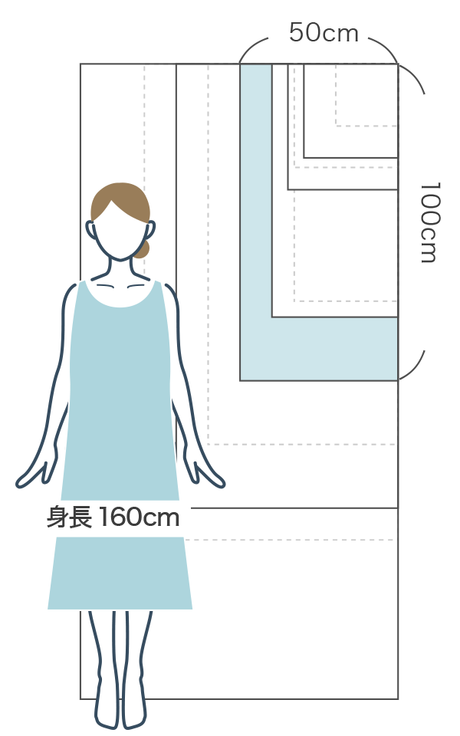 スモールバスタオル 50x100cm