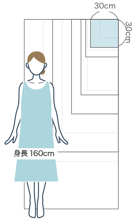 タオルハンカチ 20x20cm~30x30cm