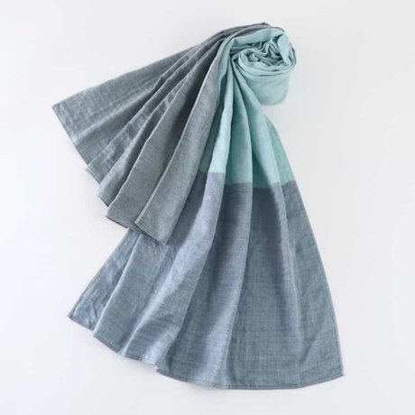 おもてなしセレクション2015年～2024年　10年連続金賞受賞 カラーブロック マシュマロガーゼショール