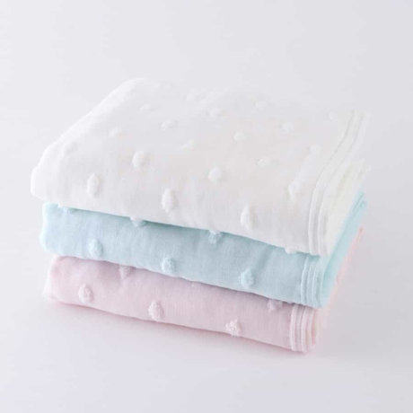 ふわふわガーゼドット フェイスタオル|老舗高級百貨店『ル・ボン・マルシェ』に展示されたUCHINOの特許素材