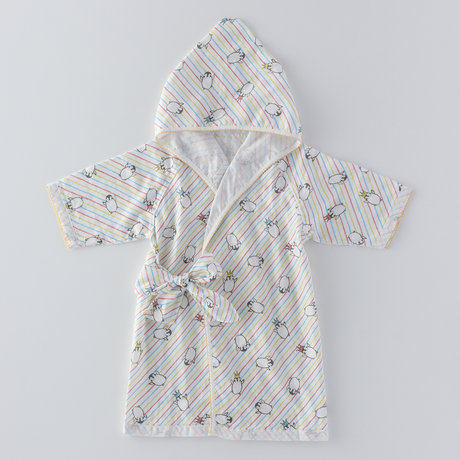 UCHINOの子育てに使える便利アイテム｜マシュマロガーゼ ペンギン ベビーローブ商品画像