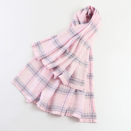 クレープガーゼチェックスロー M約100x140cm