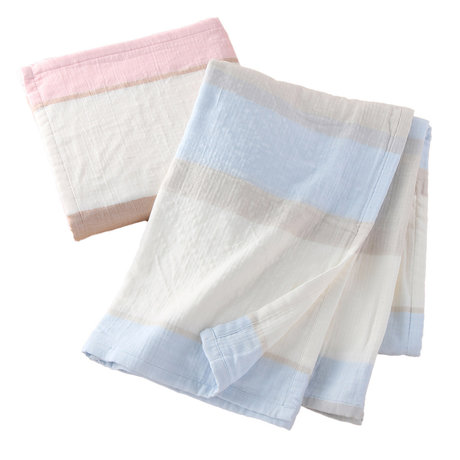 マシュマロガーゼビッグボーダースロー約140x200cm