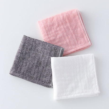 商品画像:マシュマロパフガーゼカラー タオルハンカチ 約23x23cm