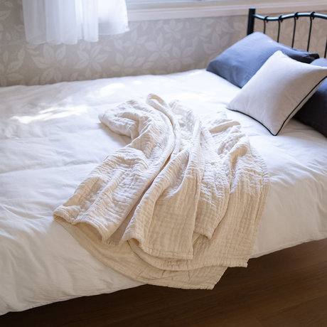 マシュマロワッフルガーゼカラースロー 約140×200cm