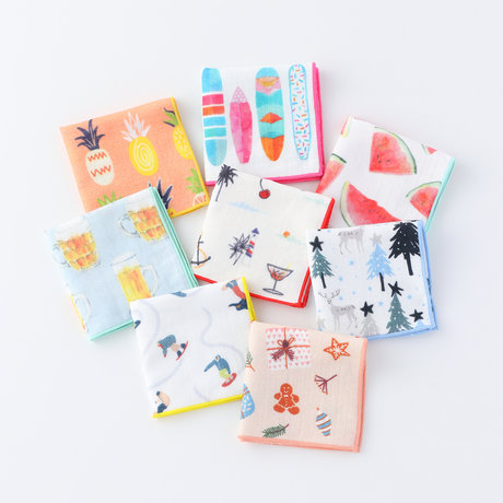 ヴァカンスプリント タオルハンカチ