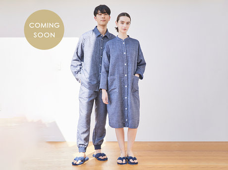 期間限定お値下げ中　ウチノ　ワンピース　パジャマ　ネイビー　М UCHINO 2025秋冬新作商品-UCHINO Online Shop