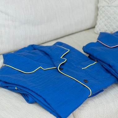 マシュマロガーゼパイピングメンズパジャマ