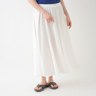 クレープガーゼ フレアスカート
