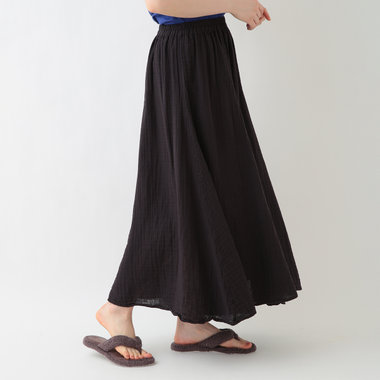 クレープガーゼ フレアスカート
