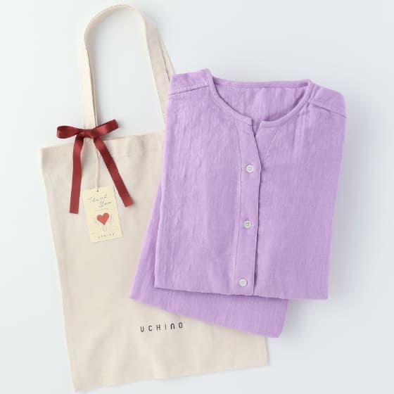 マシュマロガーゼノーカラーレディスパジャマ