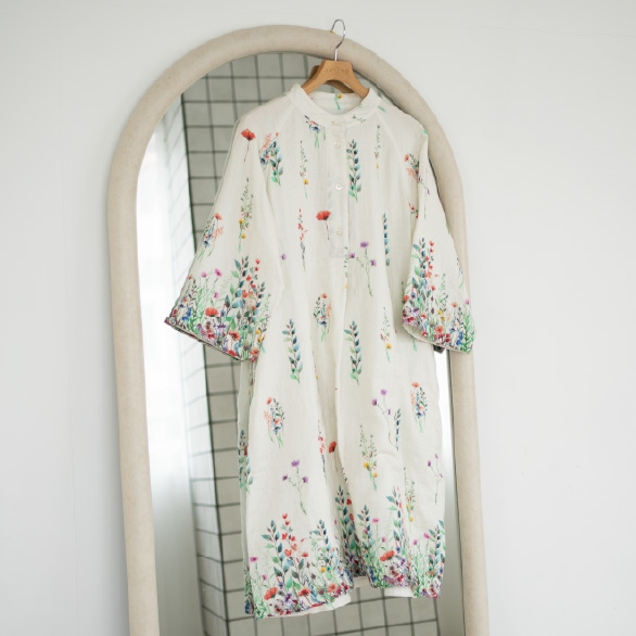 マシュマロガーゼブルームレディスワンピース