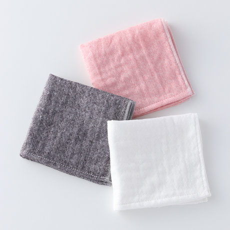 商品画像：マシュマロパフガーゼカラー タオルハンカチ 約23×23cm