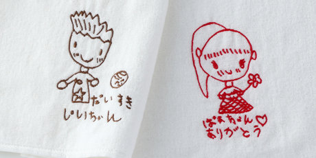 似顔絵タオル