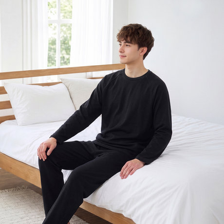 リカバリーシリーズ 微起毛ニット ユニセックス長袖Tシャツ